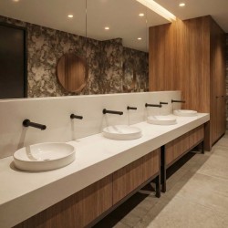 Dispensador automático de jabón mural RONDEO negro mate para uso intensivo