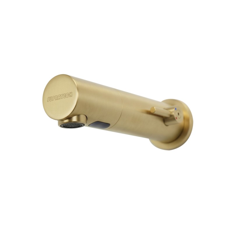 Grifo mezclador electrónico RONDEO estilo moderno y minimalista acabado PVD dorado mate Grifo mezclador electrónico RONDEO estilo moderno y minimalista acabado PVD dorado mate