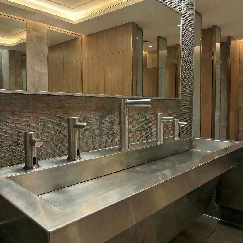 Sèche-mains design sur lavabo SMART, solution gain de place et hygiène