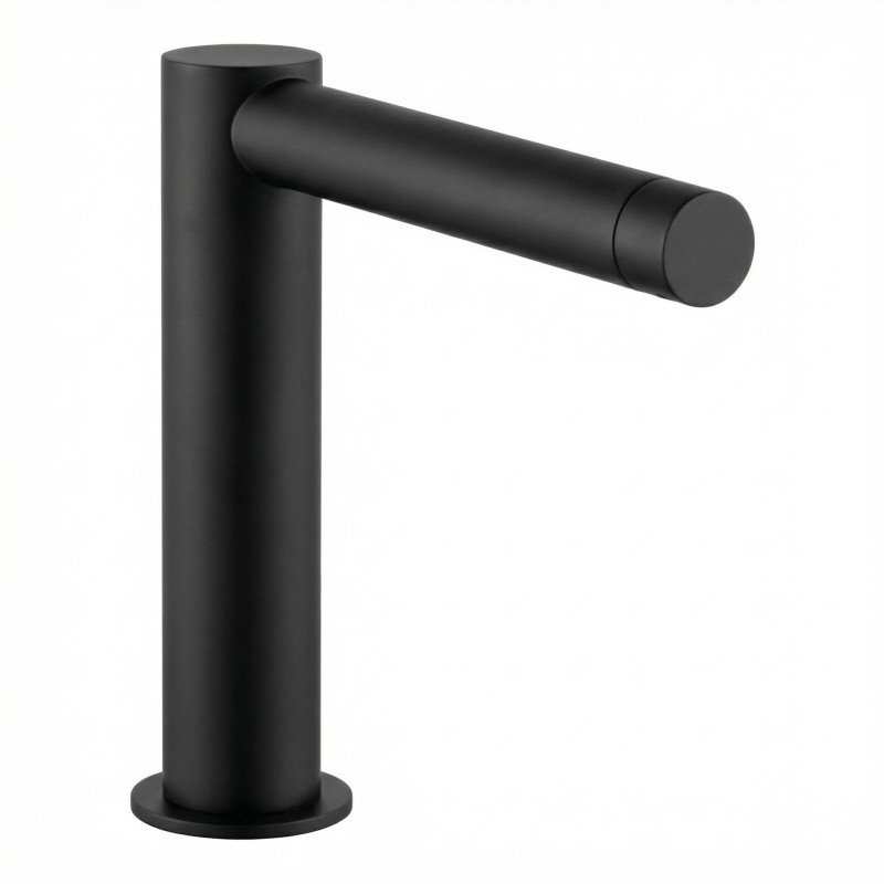 SMART matte black built-in hand dryer tap for washbasin