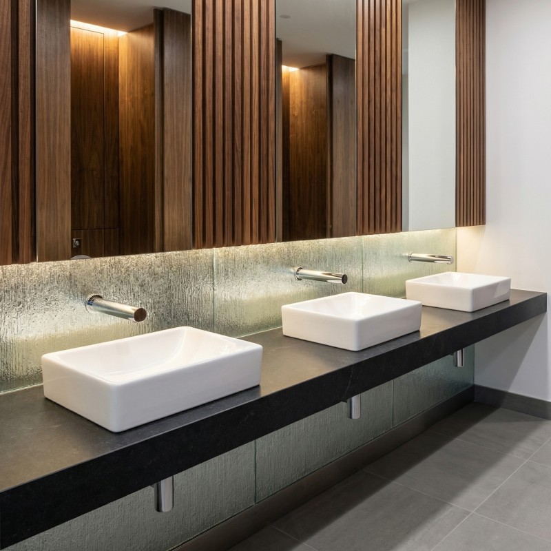 AKWATIC wall-mounted electronic tap, front screw-mounted