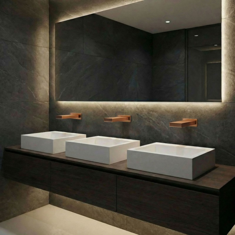 Electronical faucet KUBIKA with rectangular design - SUPRATECH