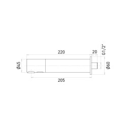 Dimensions robinet mural sans contact AKWATIC Dimensions robinet mural sans contact AKWATIC
