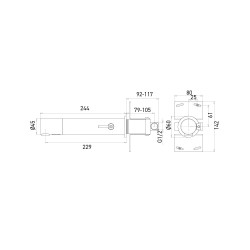 Dimensions mitigeur électronique AKWATIC encastré, sur pile interne Dimensions mitigeur électronique AKWATIC encastré, sur pile interne