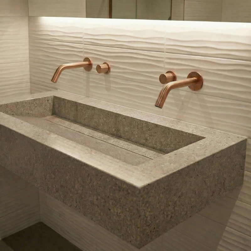 EXTREME WS wall-mounted mixer with infrared sensor, copper PVD finish