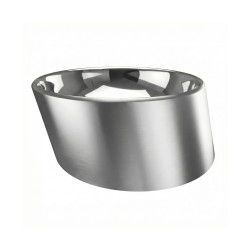 Countertop stainless steel sink PISA dual finish brushed exterior and polished bright interior