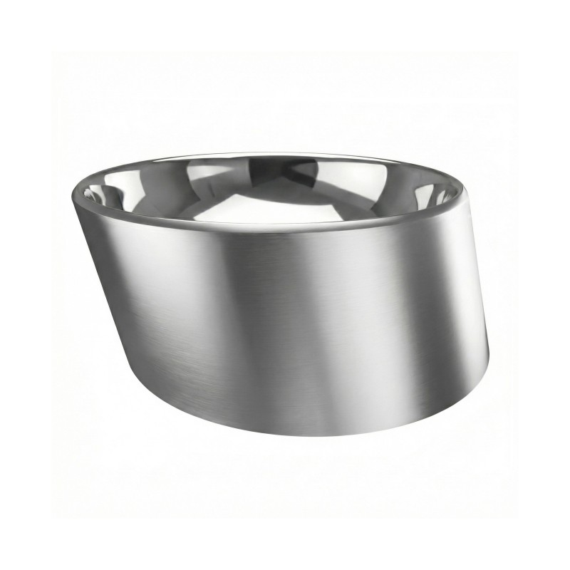 Countertop stainless steel sink PISA dual finish brushed exterior and polished bright interior