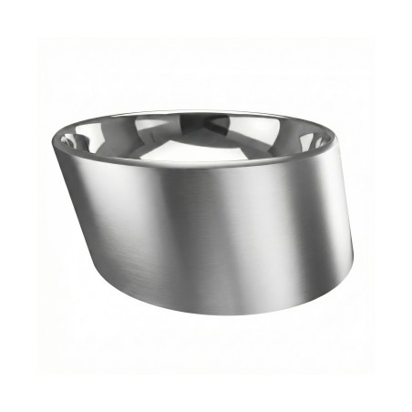Lavabo à poser inox design PISA double finition brossée et intérieur poli brillant