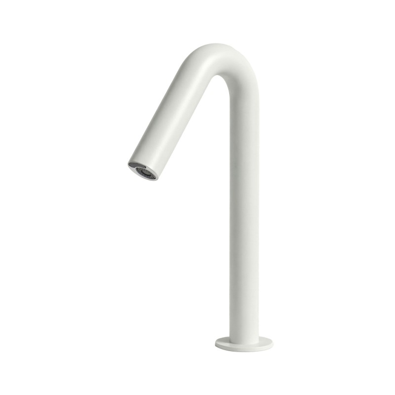 Grifo lavabo con sensor ONE blanco mate, con alimentación de red o a pilas