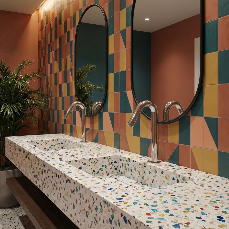 Electronic infrared ONE faucet for sanitary space hygiene