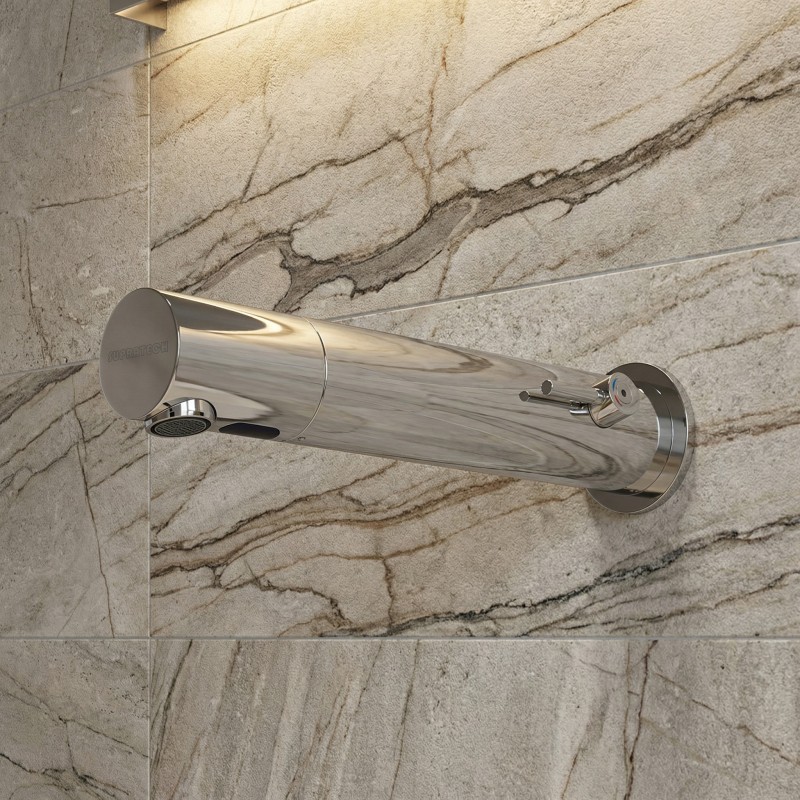 Grifo mural automático AKWATIC con ajuste de temperatura Grifo mural automático AKWATIC con ajuste de temperatura