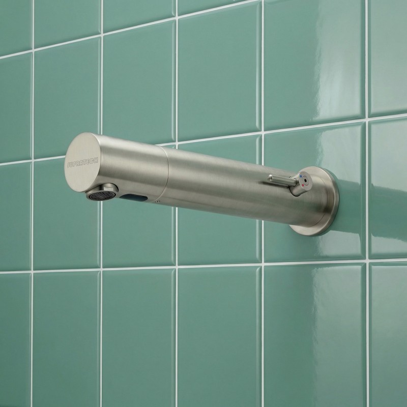Grifo monomando empotrable de pared automático AKWATIC acabado PVD níquel cepillado (aspecto inoxidable) Grifo monomando empotrable de pared automático AKWATIC acabado PVD níquel cepillado (aspecto inoxidable)