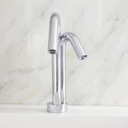 Touchless soap and water faucet ONE 2in1 with the advantage of a single mounting hole Touchless soap and water faucet ONE 2in1 with the advantage of a single mounting hole