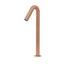 Robinet automatique design ONE finition PVD Cuivre, bec haut, pour vasque à poser Robinet automatique design ONE finition PVD Cuivre, bec haut, pour vasque à poser
