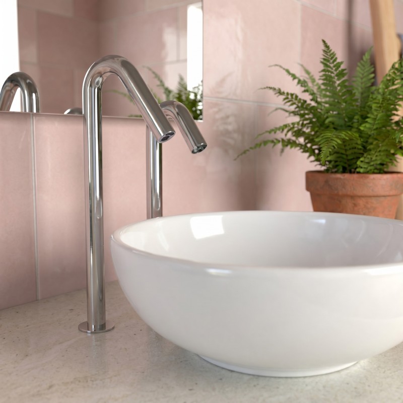 Electronic raised faucet for ONE design bowl sink and soap dispenser