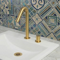 Mitigeur lavabo design automatique ONE finition PVD doré mat Mitigeur lavabo design automatique ONE finition PVD doré mat