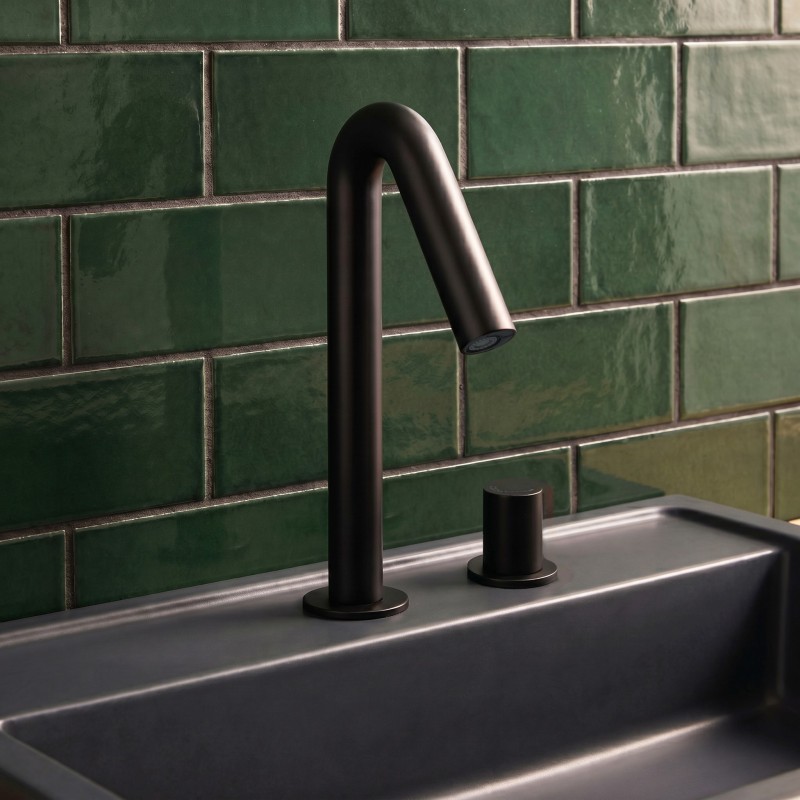 Mezclador de lavabo ONE negro mate con detección y diseño minimalista y refinado Mezclador de lavabo ONE negro mate con detección y diseño minimalista y refinado