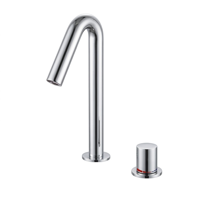 Electronic mixer tap ONE with remote temperature adjustment button Electronic mixer tap ONE with remote temperature adjustment button