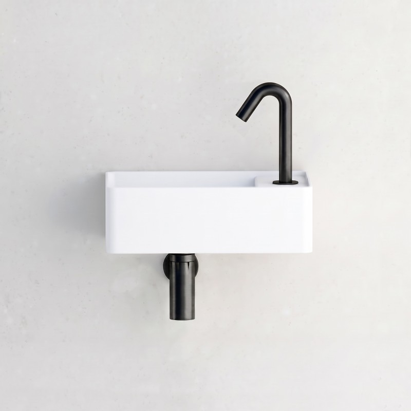 Robinet automatique ONE noir mat pour petit lave-mains