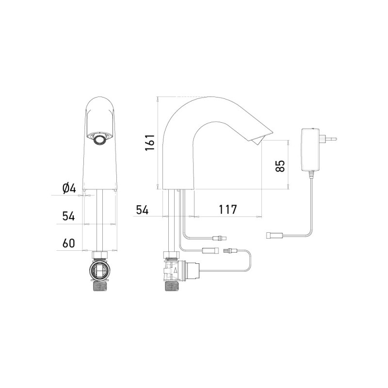 ALLURE DS electronic faucet for washbasin - SUPRATECH ALLURE DS electronic faucet for washbasin - SUPRATECH