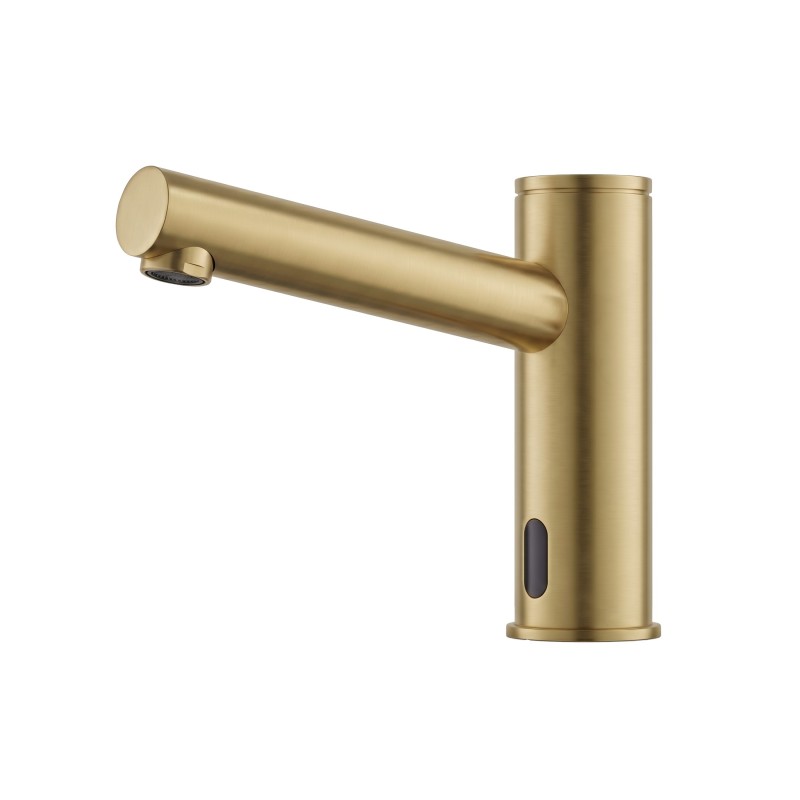 Modern touch-free tap ELITE with long spout, matt gold PVD finish Modern touch-free tap ELITE with long spout, matt gold PVD finish
