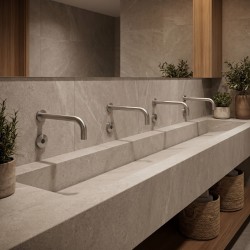 Robinet mural sans contact pour sanitaire professionnel en inox COSMO19