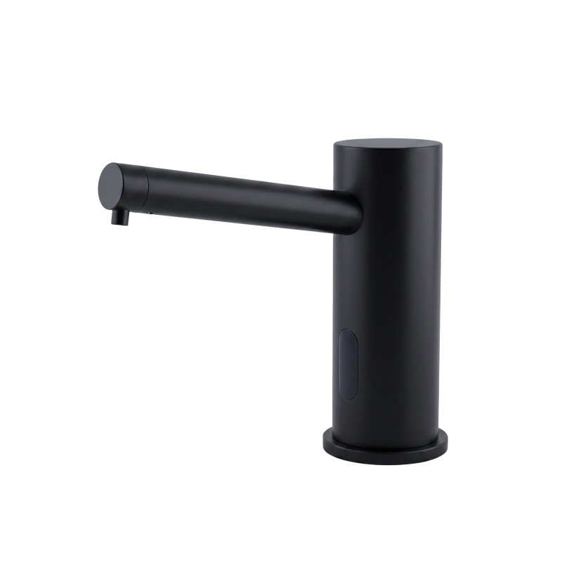 Dispensador automático de jabón ELITE negro mate de diseño para empotrar en lavabo
