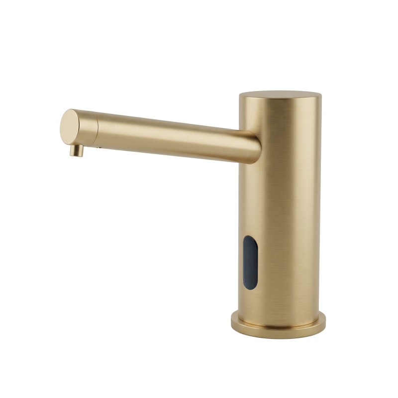 Dispensador automático de jabón líquido ELITE acabado PVD dorado mate Dispensador automático de jabón líquido ELITE acabado PVD dorado mate