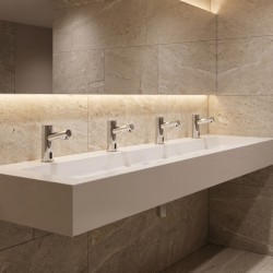Grifo de lavabo para espacios colectivos ELITE con detección infrarroja para la higiene de manos
