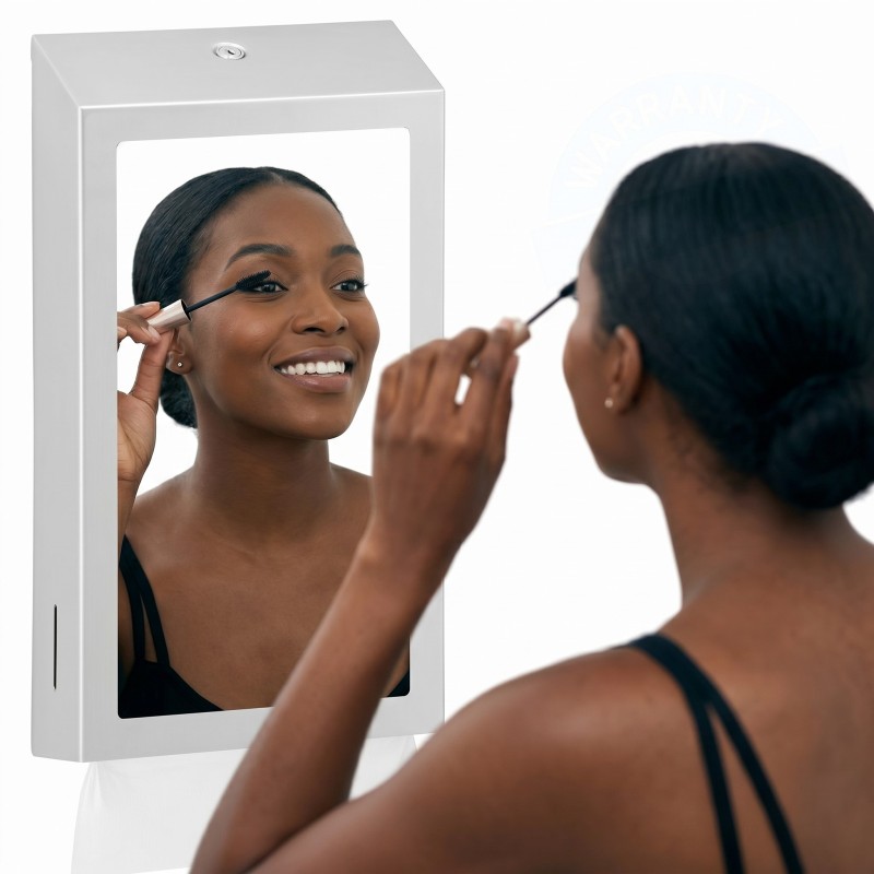 Dispensador con espejo en acero inoxidable calidad Super Mirror Dispensador con espejo en acero inoxidable calidad Super Mirror