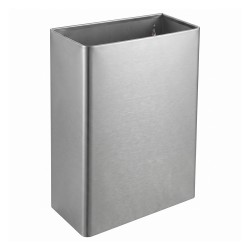 Poubelle murale inox rectangulaire 25L ou à poser pour collectivités