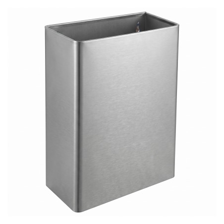 Poubelle murale inox rectangulaire 25L ou à poser pour collectivités