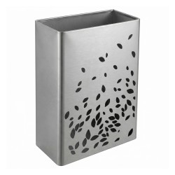 Papelera de diseño inoxidable 25L de piso o mural con motivo decorativo