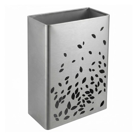 Poubelle design inox 25L au sol ou murale avec motif décoratif