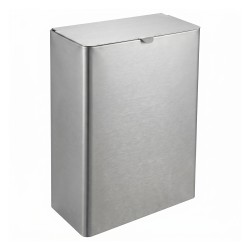 Poubelle sanitaires collectifs inox avec couvercle AS-355