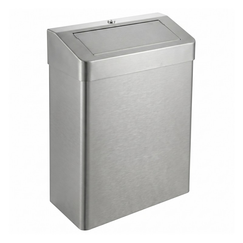 Cubo de acero inoxidable con tapa PUSH 25 L