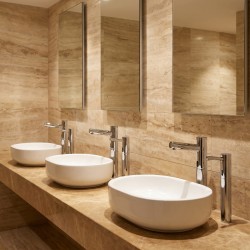 ELITE automatic tall extended spout faucet for commercial facilities and soap dispenser