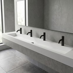 EXTREME DS black matte electronic faucet with cold or pre-mixed water for shared washbasin EXTREME DS black matte electronic faucet with cold or pre-mixed water for shared washbasin