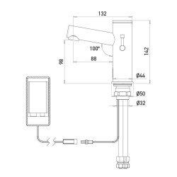 ELITE Stainless Steel AISI 316 Automatic Mixer Tap with Contemporary Design