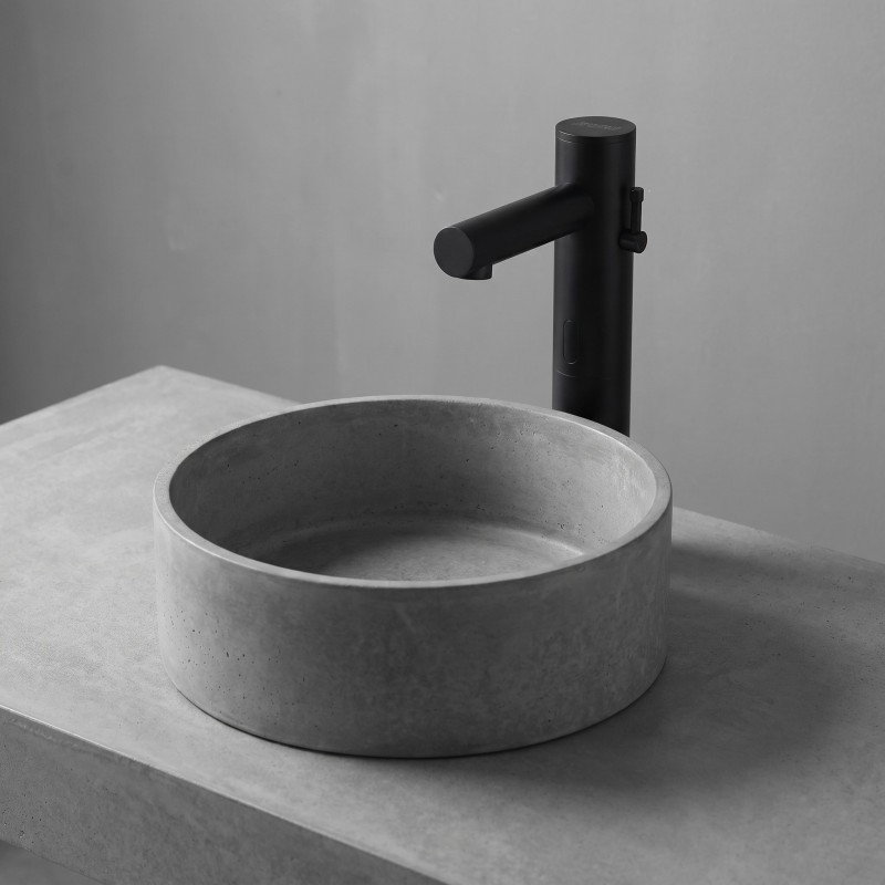 Mitigeur haut électronique ELITE noir mat pour lavabo à poser
