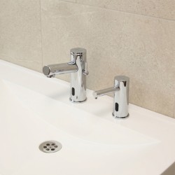 ELITE contactless mixer tap and soap dispenser in perfect combination