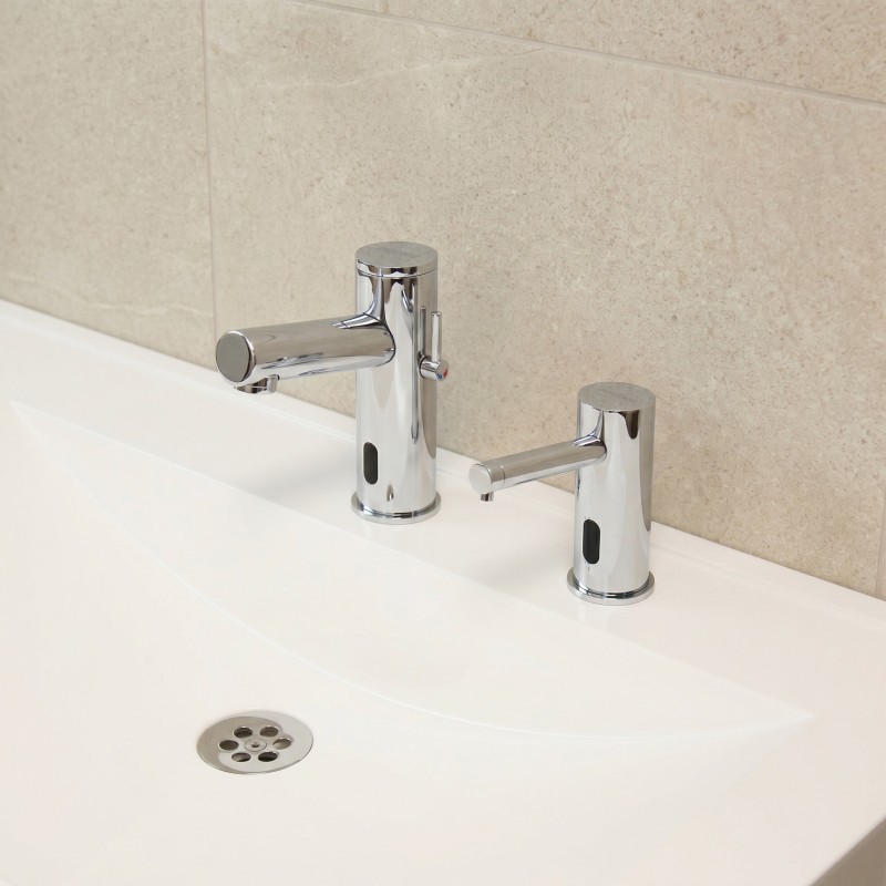 Robinet mitigeur et distributeur de savon ELITE sans contact, en parfaite combinaison