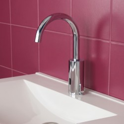 AKWAVIVA Touchless Basin Mixer with High Spout and Temperature Control Button