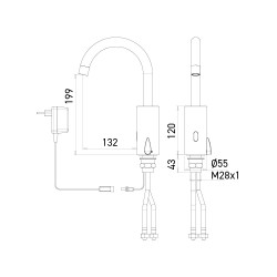 Dimensiones del mitigador electrónico AKWAVIVA de red Dimensiones del mitigador electrónico AKWAVIVA de red