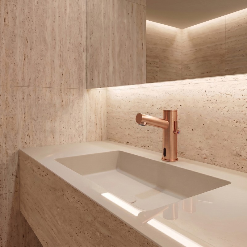 Mitigeur infrarouge premium ELITE cuivre mat pour sanitaires