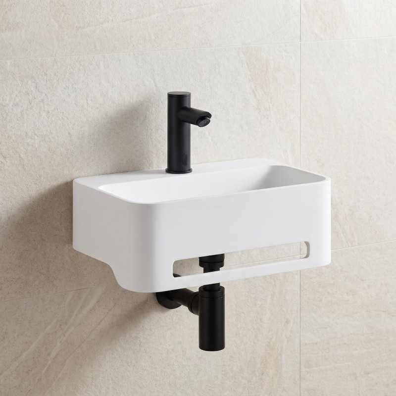 Robinet compact lave-mains automatique SMART finition noir mat tendance