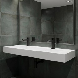 SMART touch-free tap with a clean design, in matt black with extended spout SMART touch-free tap with a clean design, in matt black with extended spout