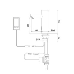 Robinet inox SMART sans contact, design et anti-vandalisme Robinet inox SMART sans contact, design et anti-vandalisme