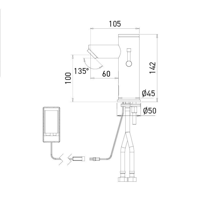 Dimensiones del mitigador electrónico SMART a batería Dimensiones del mitigador electrónico SMART a batería