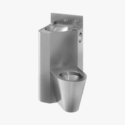 Combinación de inodoro y lavabo de acero inoxidable